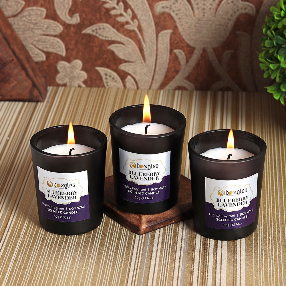 votive scented candles for home decor blueberry lavender fragrance